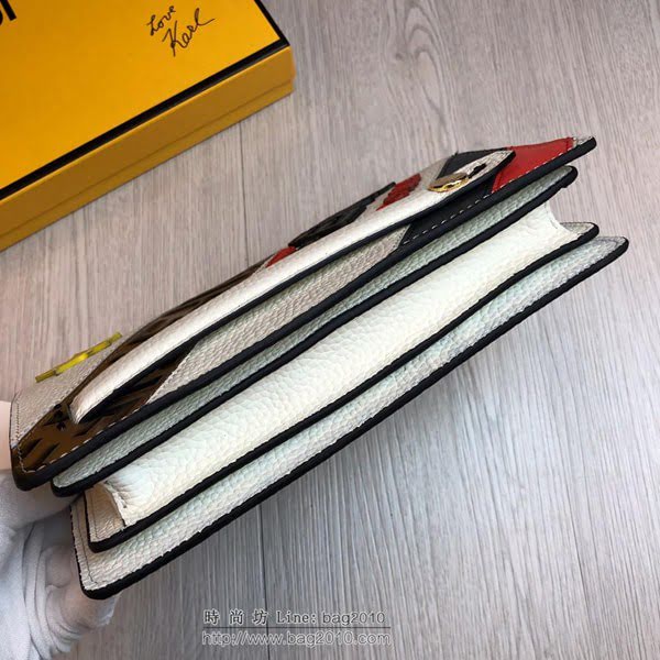 FENDI手包 小牛皮手拿包 金屬BAG BUGS眼睛圖案 芬迪時尚手包  fdz2115